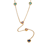 Aiko Gold Vibrant Dangling Necklace - ILLUSIVE JEWELS USA
