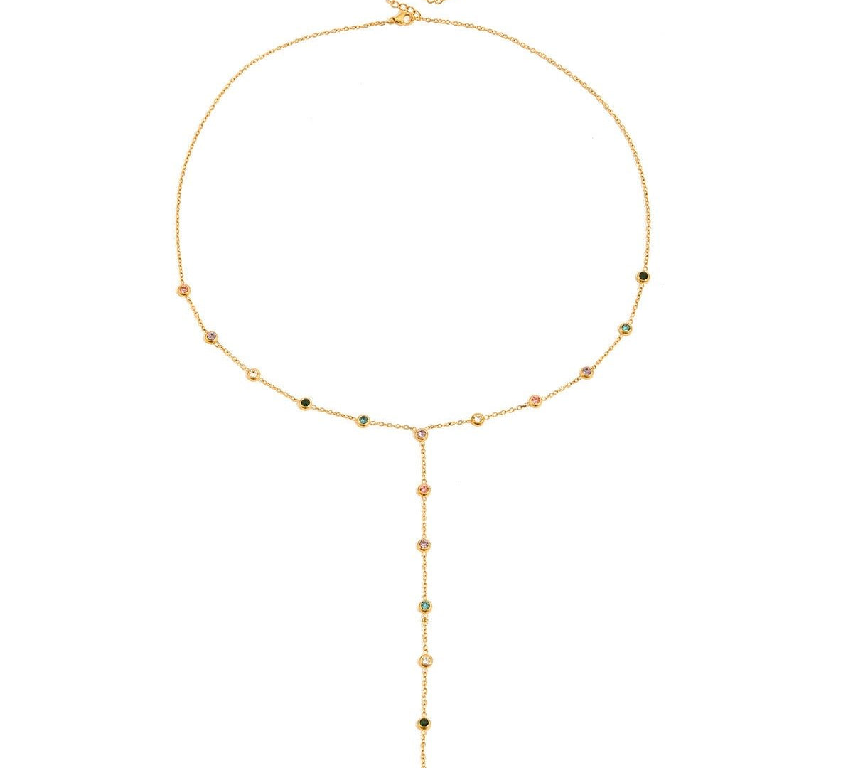 Alora Dangling Gemstone Necklace - ILLUSIVE JEWELS USA