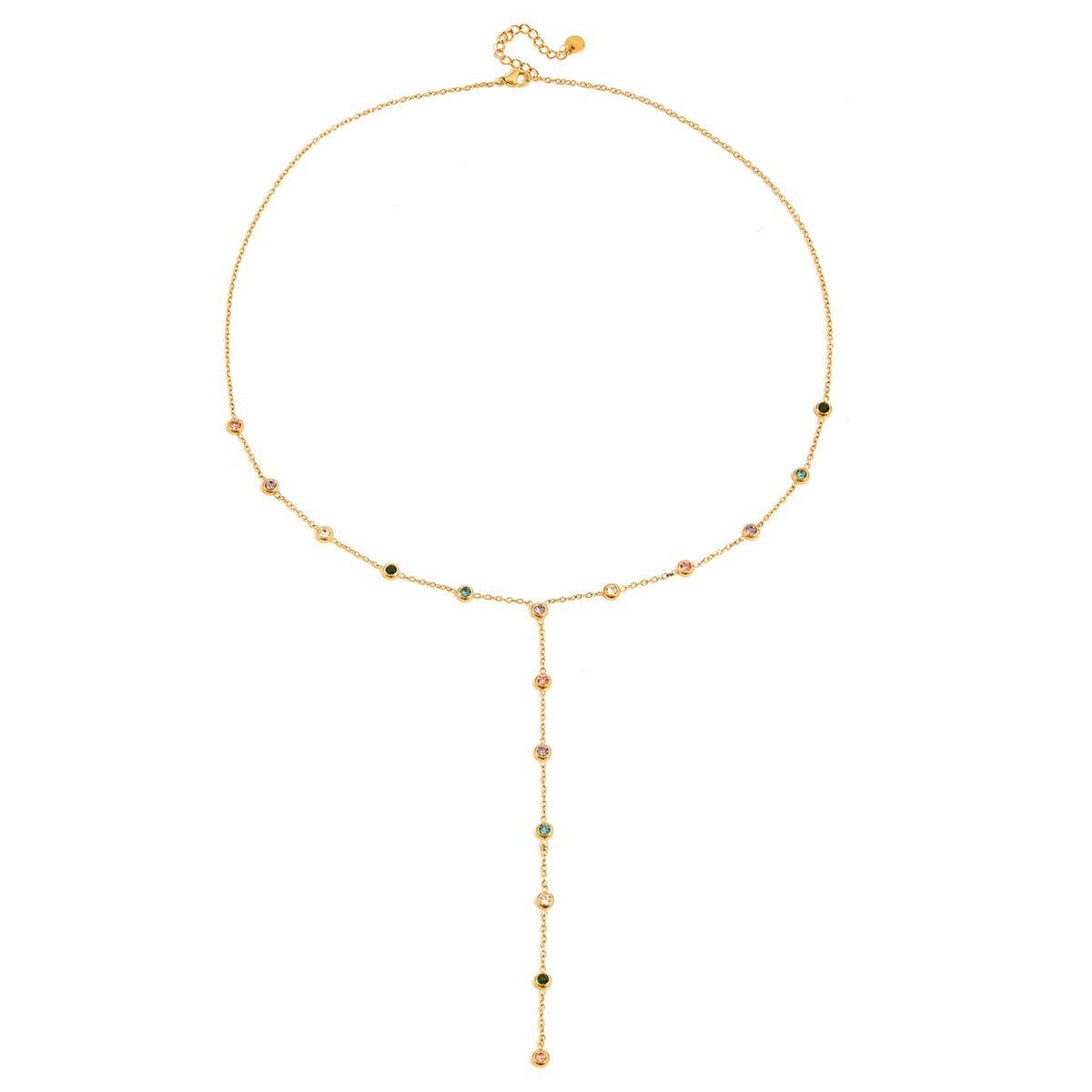 Alora Dangling Gemstone Necklace - ILLUSIVE JEWELS USA