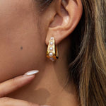 Amara Pearl Huggies - ILLUSIVE JEWELS USA