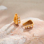 Amara Pearl Huggies - ILLUSIVE JEWELS USA