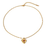 Amor Gold Heart Necklace - ILLUSIVE JEWELS USA