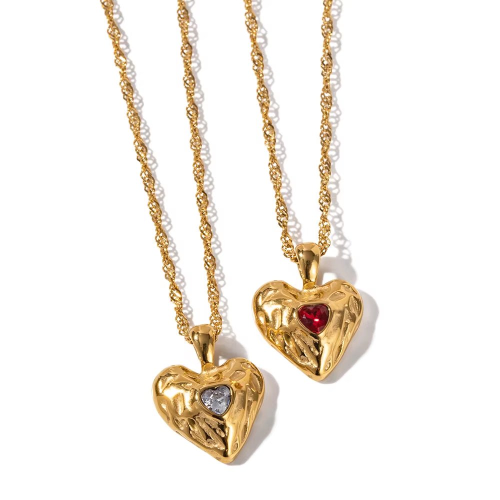 Amor Gold Heart Necklace - ILLUSIVE JEWELS USA