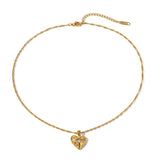 Amor Gold Heart Necklace - ILLUSIVE JEWELS USA