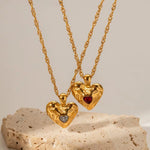 Amor Gold Heart Necklace - ILLUSIVE JEWELS USA