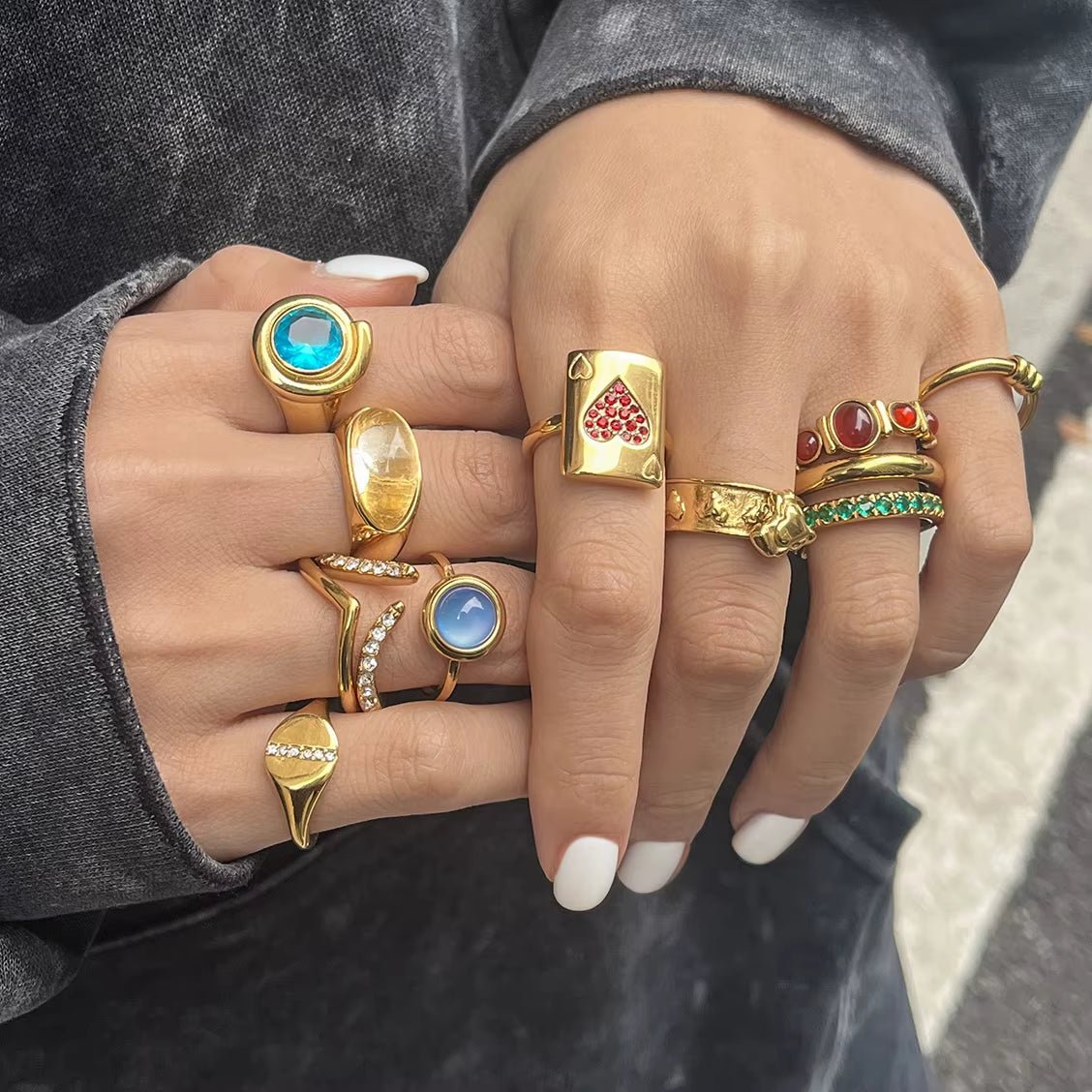 Asha Gold Ring - ILLUSIVE JEWELS USA