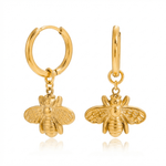 Bee Gold Hoops - ILLUSIVE JEWELS USA