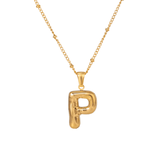 Bubble Letter Initial Necklace - ILLUSIVE JEWELS USA