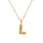 Bubble Letter Initial Necklace - ILLUSIVE JEWELS USA