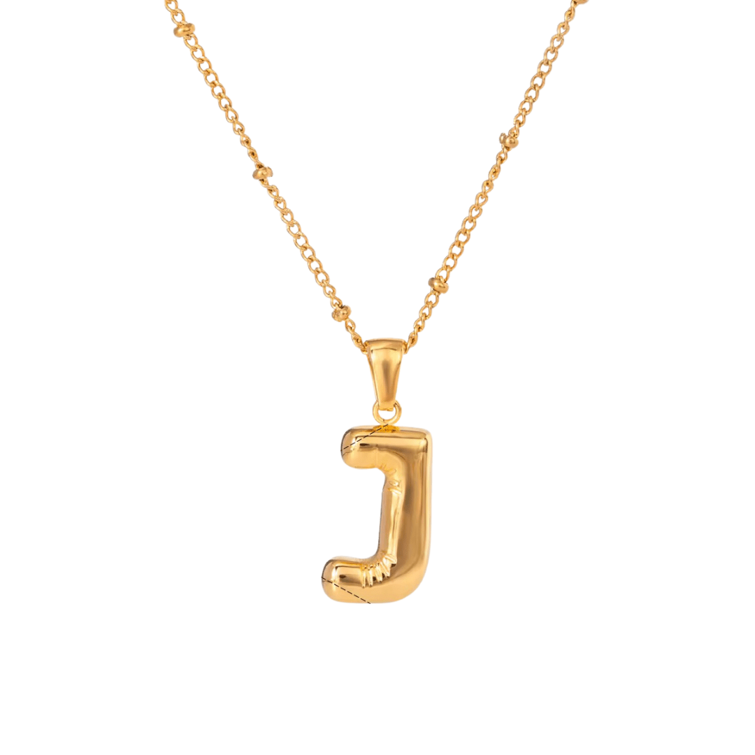 Bubble Letter Initial Necklace - ILLUSIVE JEWELS USA