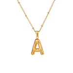 Bubble Letter Initial Necklace - ILLUSIVE JEWELS USA