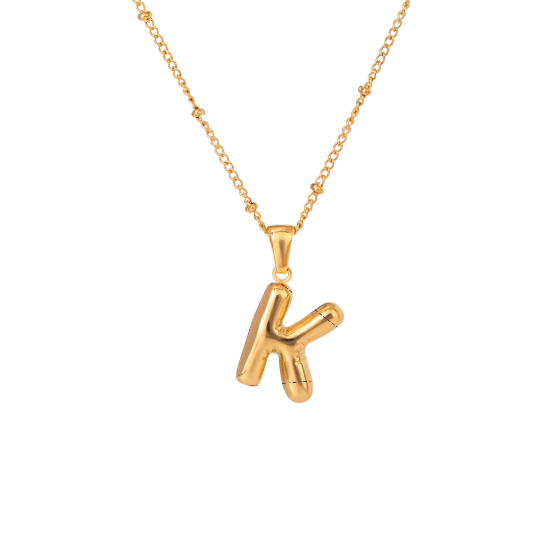 Bubble Letter Initial Necklace - ILLUSIVE JEWELS USA