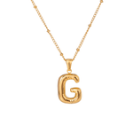Bubble Letter Initial Necklace - ILLUSIVE JEWELS USA