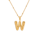 Bubble Letter Initial Necklace - ILLUSIVE JEWELS USA