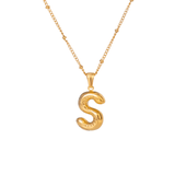 Bubble Letter Initial Necklace - ILLUSIVE JEWELS USA