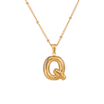 Bubble Letter Initial Necklace - ILLUSIVE JEWELS USA