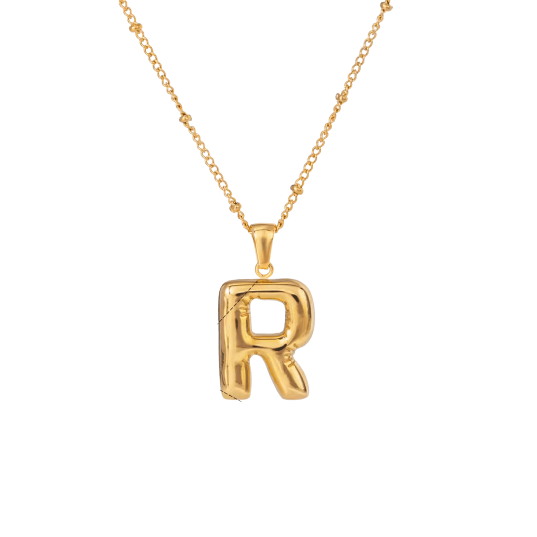 Bubble Letter Initial Necklace - ILLUSIVE JEWELS USA