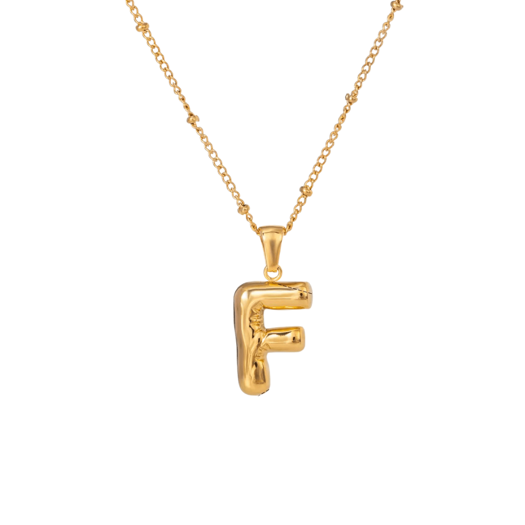 Bubble Letter Initial Necklace - ILLUSIVE JEWELS USA