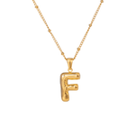 Bubble Letter Initial Necklace - ILLUSIVE JEWELS USA