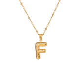 Bubble Letter Initial Necklace - ILLUSIVE JEWELS USA