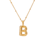 Bubble Letter Initial Necklace - ILLUSIVE JEWELS USA