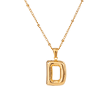 Bubble Letter Initial Necklace - ILLUSIVE JEWELS USA