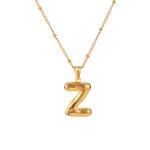 Bubble Letter Initial Necklace - ILLUSIVE JEWELS USA