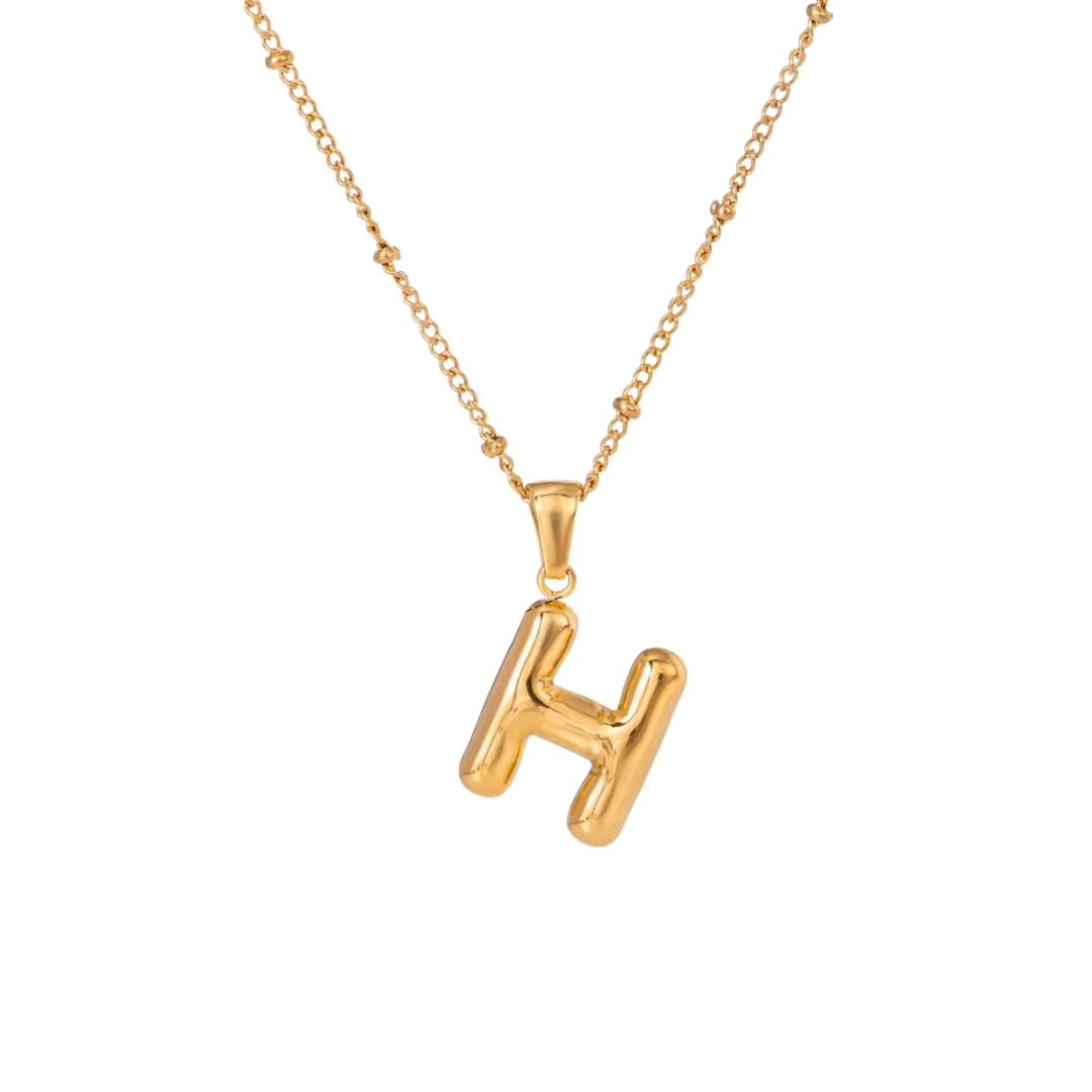 Bubble Letter Initial Necklace - ILLUSIVE JEWELS USA
