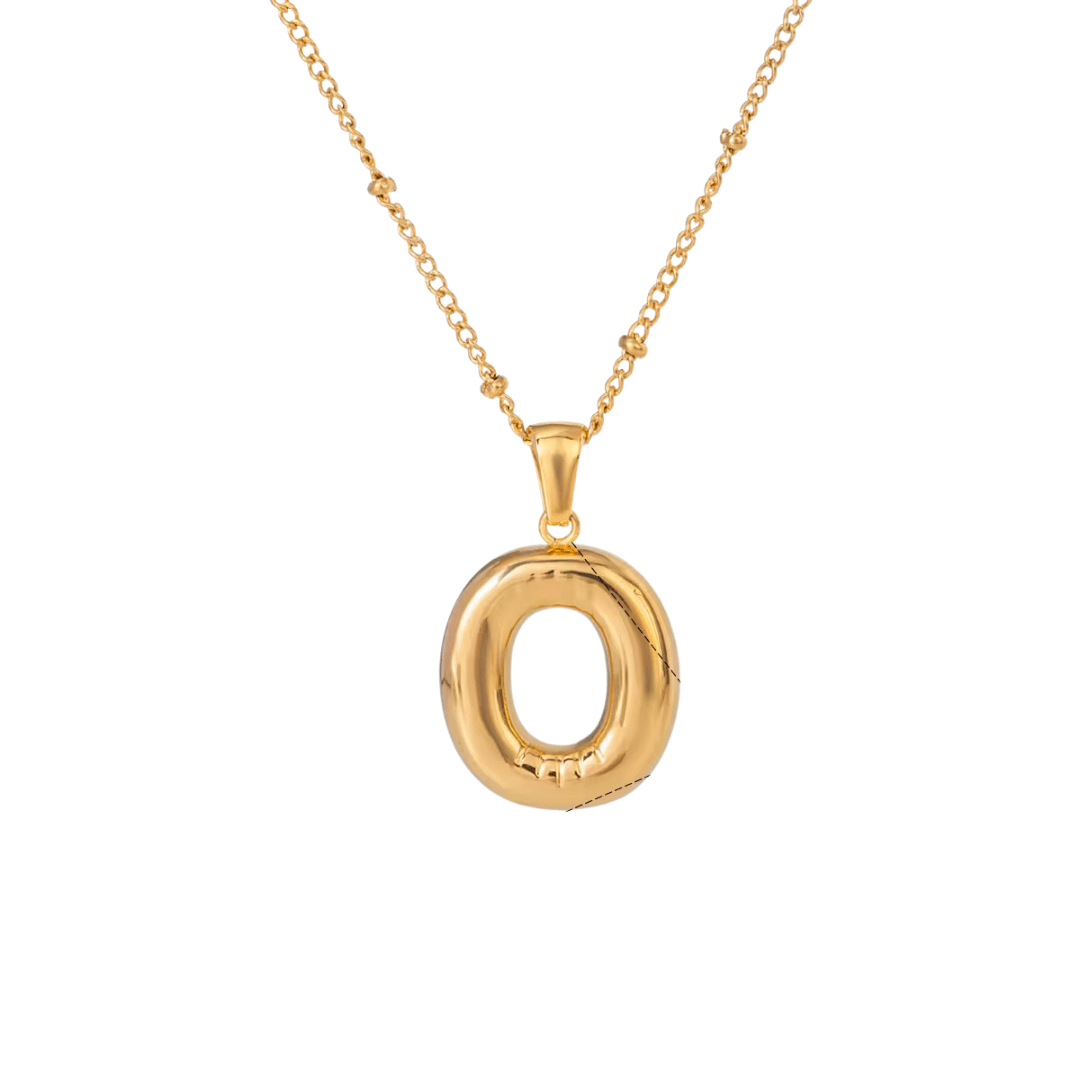 Bubble Letter Initial Necklace - ILLUSIVE JEWELS USA