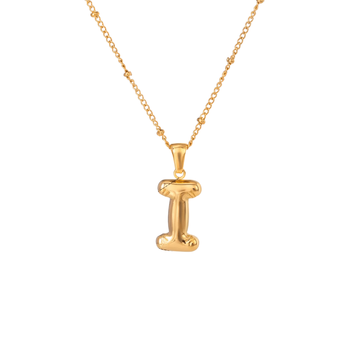 Bubble Letter Initial Necklace - ILLUSIVE JEWELS USA