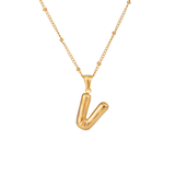 Bubble Letter Initial Necklace - ILLUSIVE JEWELS USA