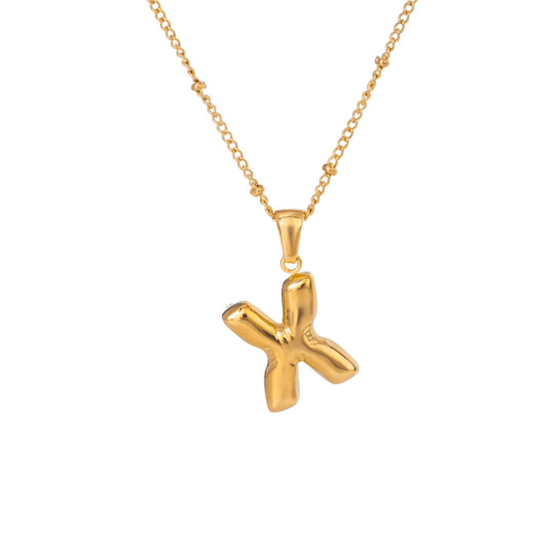 Bubble Letter Initial Necklace - ILLUSIVE JEWELS USA