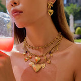 Charms & Heart Necklace - ILLUSIVE JEWELS USA