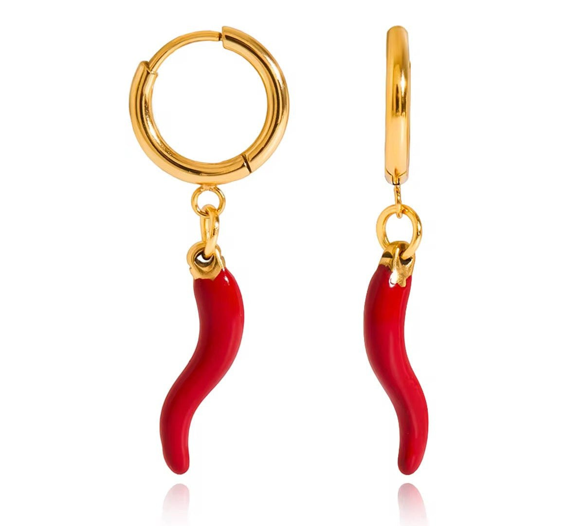 Chilli Pepper Huggie Earrings - ILLUSIVE JEWELS USA