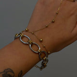 Chunky Chain Mixed Metal Bracelet - ILLUSIVE JEWELS USA