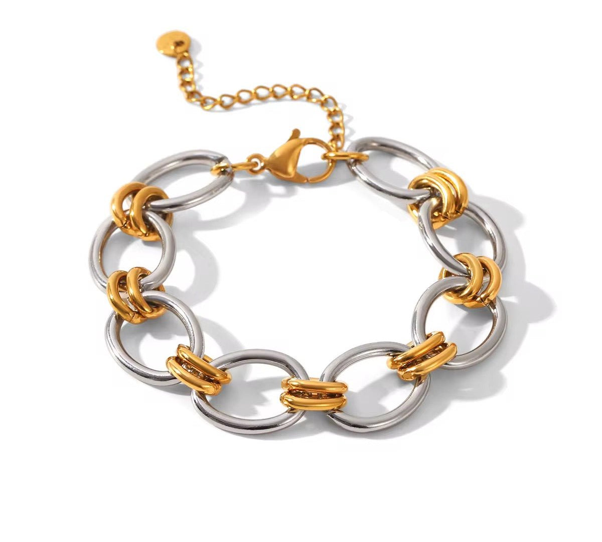 Chunky Chain Mixed Metal Bracelet - ILLUSIVE JEWELS USA