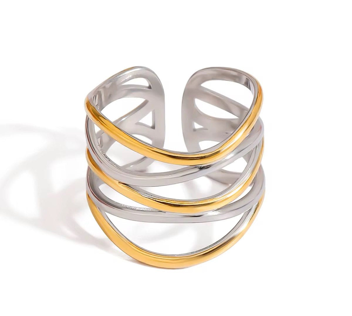 Clara Mixed Metal Ring - ILLUSIVE JEWELS USA