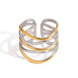 Clara Mixed Metal Ring - ILLUSIVE JEWELS USA