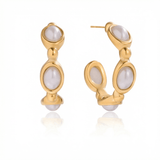 Clea Gold Hoop Earrings - ILLUSIVE JEWELS USA