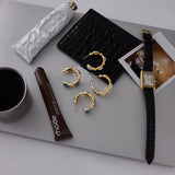 Clea Gold Hoop Earrings - ILLUSIVE JEWELS USA