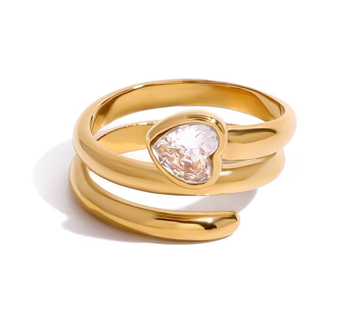 Clea Heart - Shaped Stone Ring - ILLUSIVE JEWELS USA