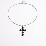 Clea Silver Cross Necklace - ILLUSIVE JEWELS USA