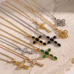 Clea Silver Cross Necklace - ILLUSIVE JEWELS USA