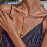 Elara Gold Heart Locket Necklace - ILLUSIVE JEWELS USA