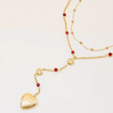 Elara Gold Heart Locket Necklace - ILLUSIVE JEWELS USA