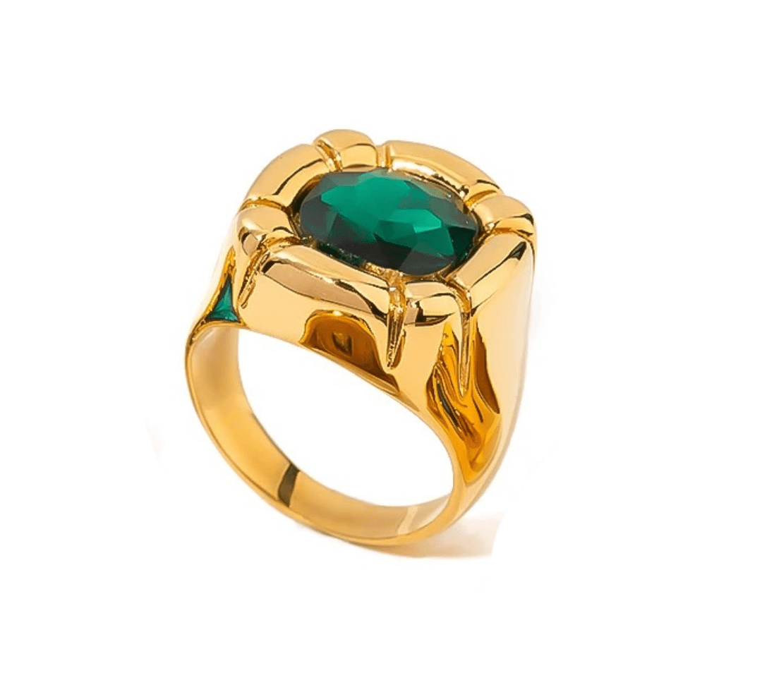 Emerald Treasure Ring - ILLUSIVE JEWELS USA