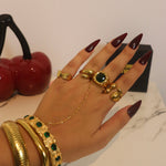 Emerald Treasure Ring - ILLUSIVE JEWELS USA