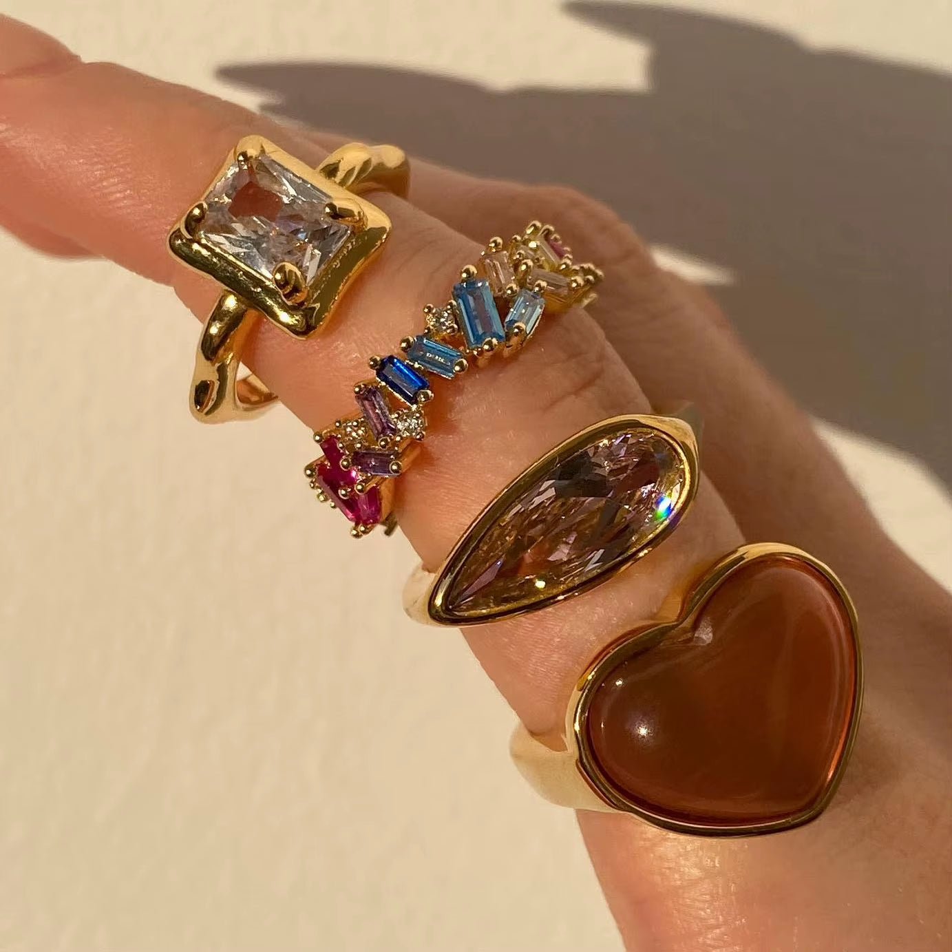 Esme Pink Heart Ring - ILLUSIVE JEWELS USA