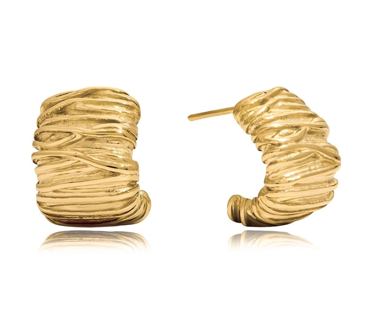 Etta Gold Stud Earrings - ILLUSIVE JEWELS USA