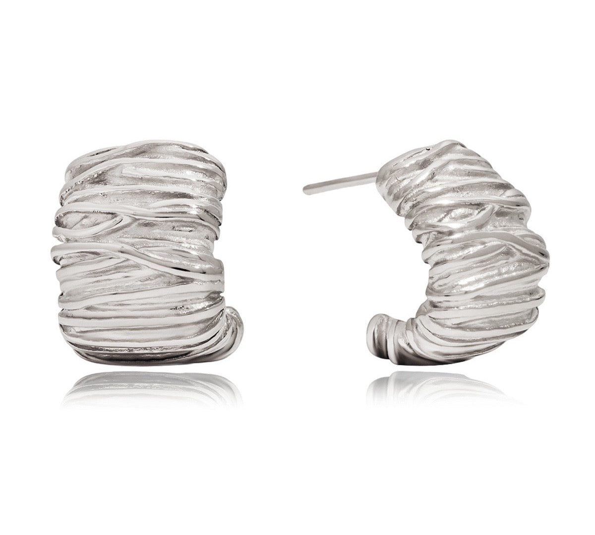 Etta Silver Stud Earrings - ILLUSIVE JEWELS USA